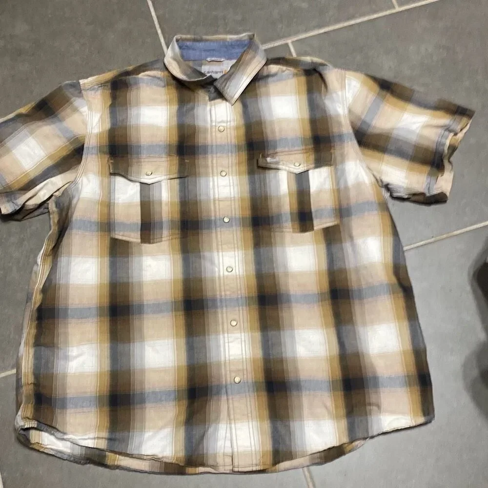 Men’s Carhartt relaxed fit shirt sleeved button down